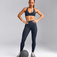 UnifiedMove™ High Waisted Leggings with Reflective Logo | True Blue