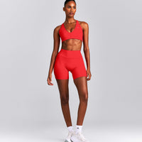 UnifiedMove™ High Waist Shorts 6" New Branding | Muscle Mommy Red