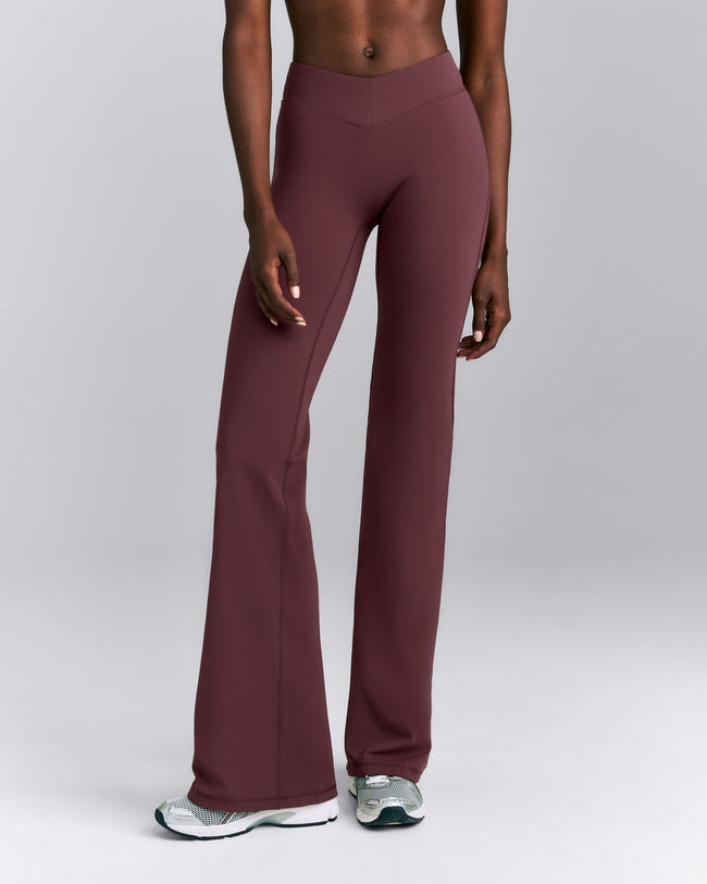 UnifiedMove™ V Front Mid Rise Flared Pants | Velvet Mocha