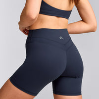UnifiedMove™ High Waisted Shorts 6" with Reflective Logo | True Blue