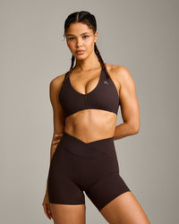 UnifiedMove Micro Bralette with Reflective Logo | 70% Cocoa