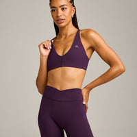 UnifiedMove™ Micro Bralette with Reflective Logo | Blackberry Purple