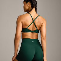 UnifiedMove™ Micro Bralette with Reflective Logo | Racing Green
