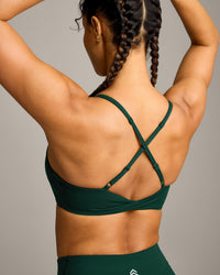 UnifiedMove™ Micro Bralette with Reflective Logo | Racing Green