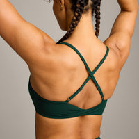 UnifiedMove™ Micro Bralette with Reflective Logo | Racing Green