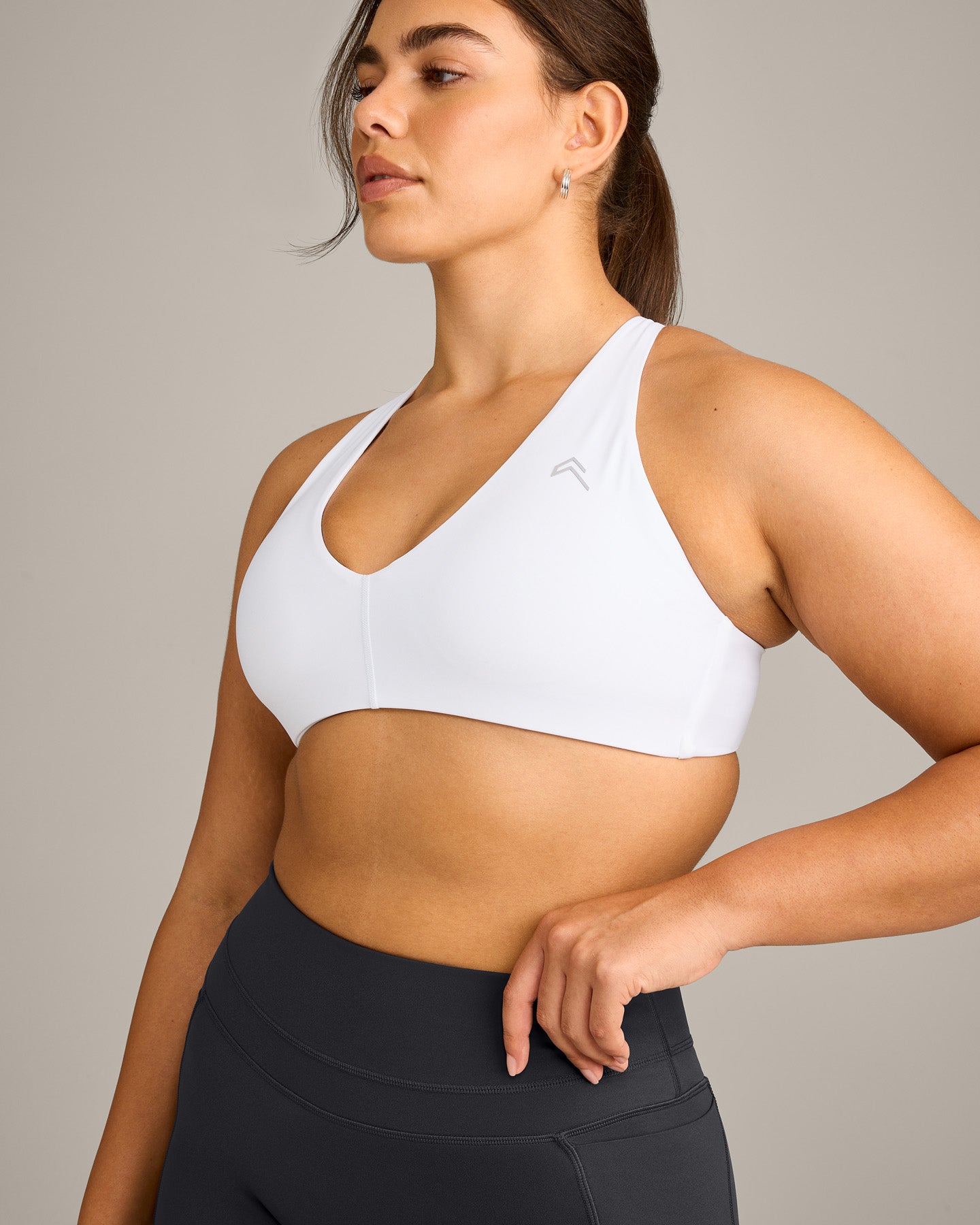 UnifiedMove™ Micro Bralette with Reflective Logo | White