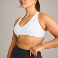 UnifiedMove™ Micro Bralette with Reflective Logo | White