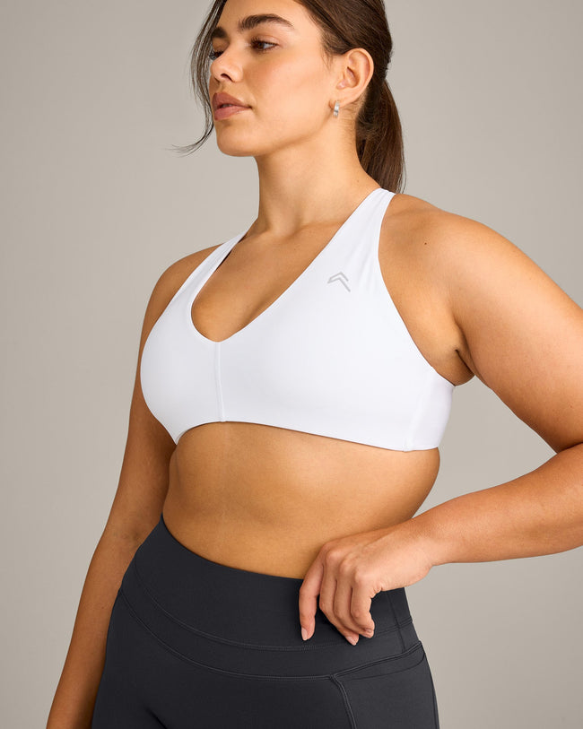 UnifiedMove™ Micro Bralette with Reflective Logo | White
