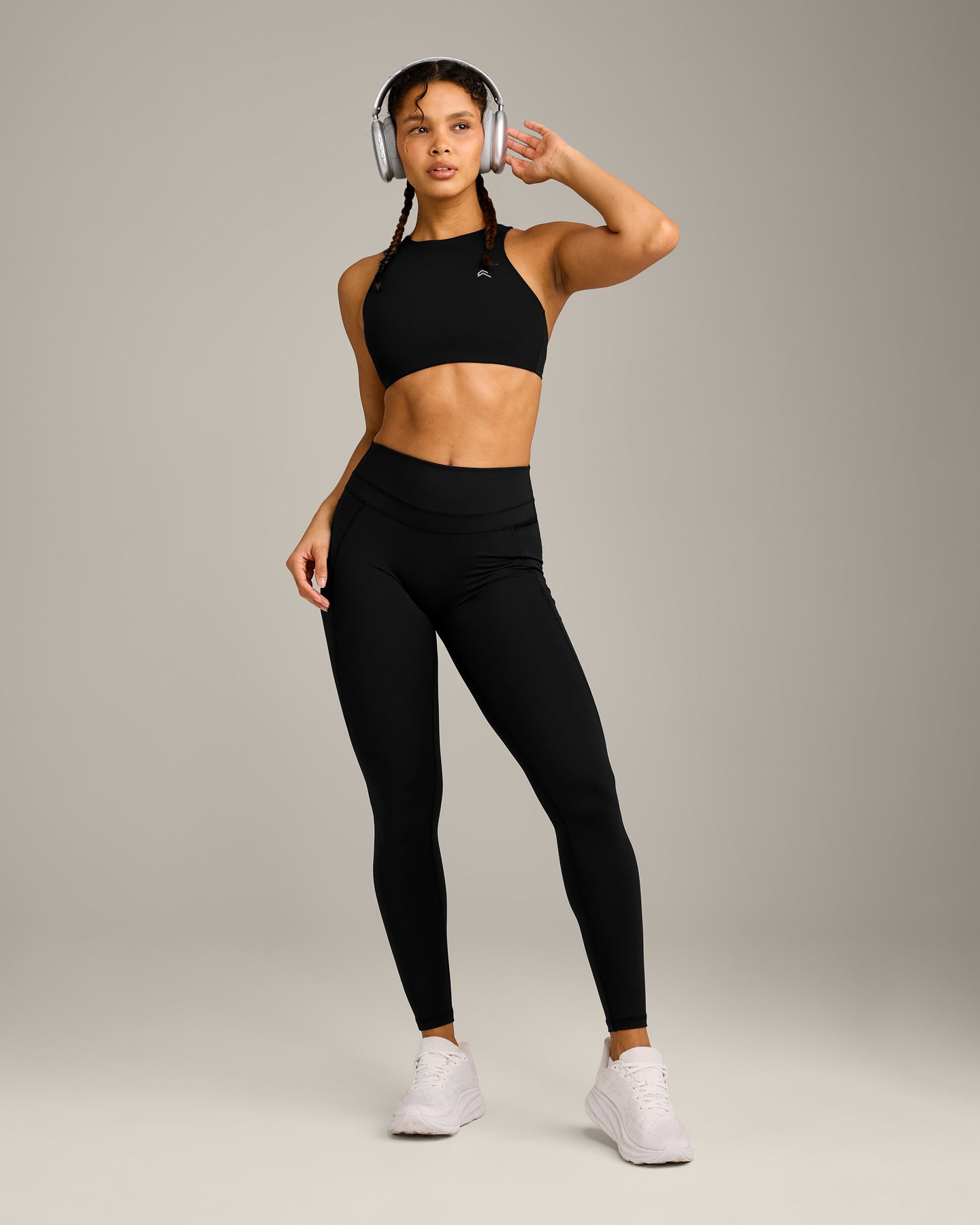 UnifiedMove™ High Waisted Pocket Leggings with Reflective Logo | Black
