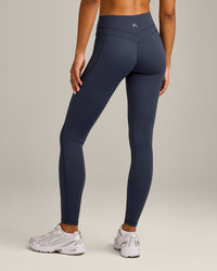 UnifiedMove High Waisted Pocket Leggings with Reflective Logo | True Blue