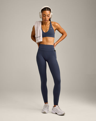 UnifiedMove™ High Waisted Pocket Leggings with Reflective Logo | True Blue