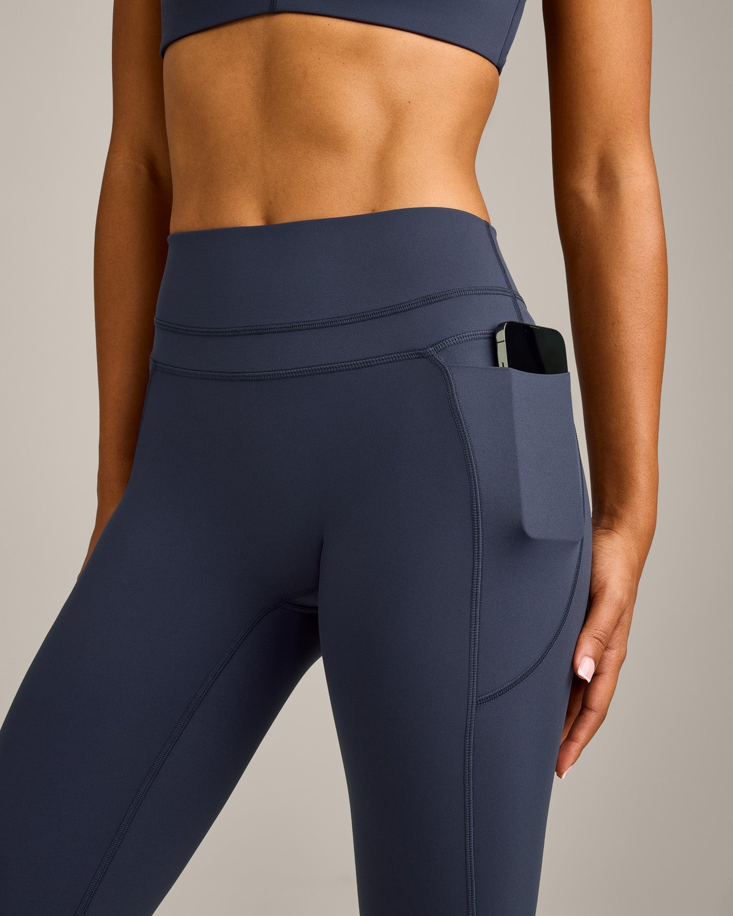 UnifiedMove™ High Waisted Pocket Leggings with Reflective Logo | True Blue