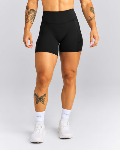 UnifiedMove™ High Waisted Pocket Shorts with Bonding New Branding | Black
