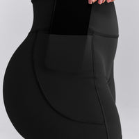 UnifiedMove™ High Waisted Pocket Shorts with Bonding New Branding | Black