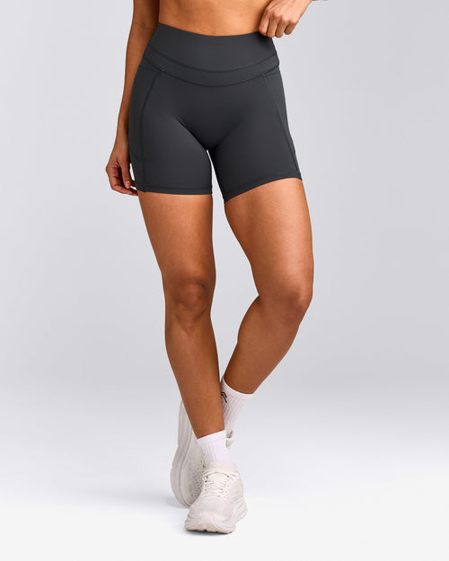 UnifiedMove™ High Waisted Pocket Shorts 6" | Coal