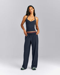UnifiedMove™ T Back Mid Tank with Built in Bra Shelf | True Blue