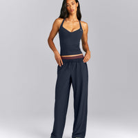 UnifiedMove™ T Back Mid Tank with Built in Bra Shelf | True Blue