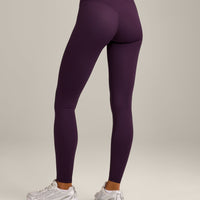 UnifiedMove Wrap Leggings with Reflective Logo | Blackberry Purple