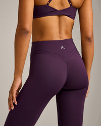 UnifiedMove Wrap Leggings with Reflective Logo | Blackberry Purple