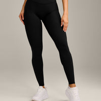 UnifiedMove™ Wrap Leggings with Reflective Logo | Black