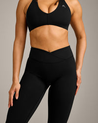 UnifiedMove™ Wrap Leggings with Reflective Logo | Black