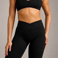 UnifiedMove™ Wrap Leggings with Reflective Logo | Black