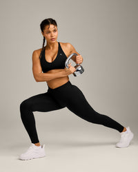 UnifiedMove Wrap Leggings with Reflective Logo | Black