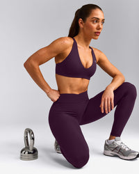 UnifiedMove™ Wrap Leggings with Reflective Logo | Blackberry Purple