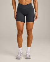 UnifiedMove Wrap Shorts 6" with Reflective Logo | Coal