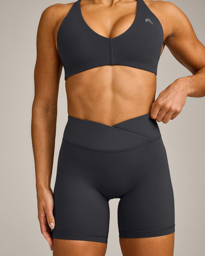 UnifiedMove Wrap Shorts 6" with Reflective Logo | Coal