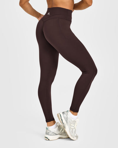 Unified High Waisted Pocket Leggings | 70% Cocoa