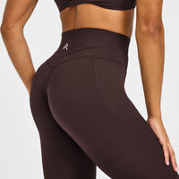 Unified High Waisted Pocket Leggings | 70% Cocoa