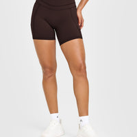 Unified High Waisted Pocket Shorts 6" | 70% Cocoa