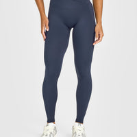 UnifiedMove™ Wrap Leggings White Logo | True Blue