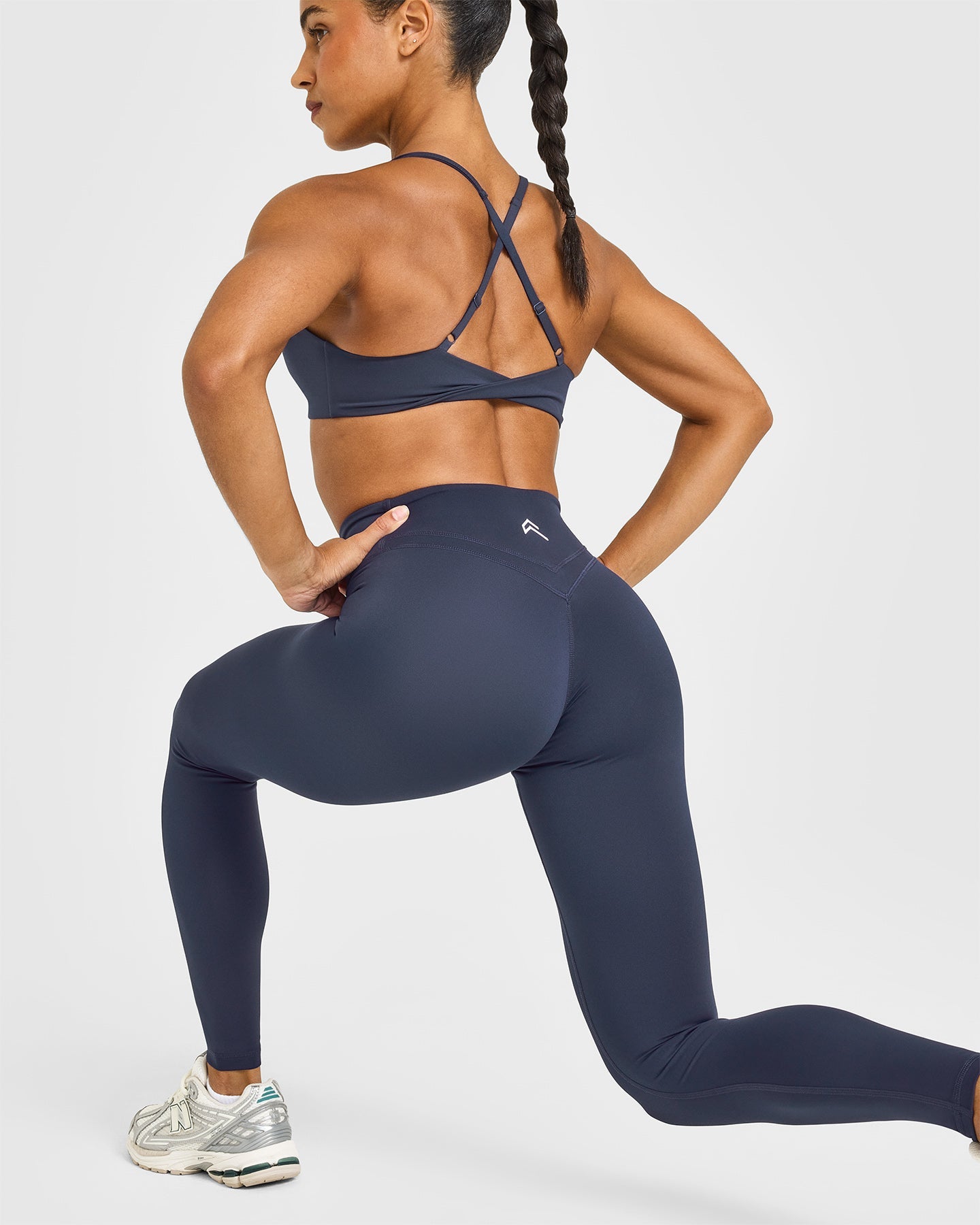UnifiedMove™ Wrap Leggings White Logo | True Blue