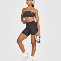 UnifiedMove™ Wrap Shorts White Logo 6" | Coal