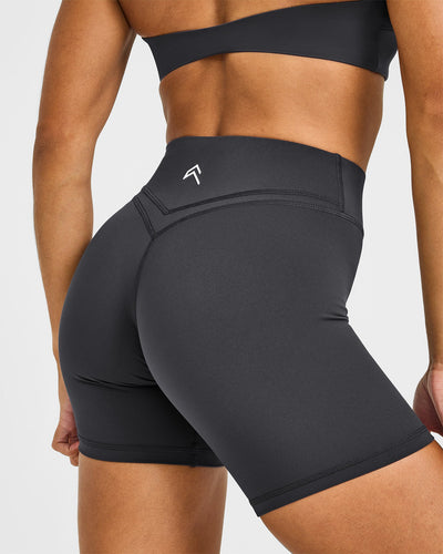 UnifiedMove™ Wrap Shorts White Logo 6" | Coal