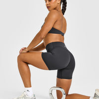 UnifiedMove™ Wrap Shorts White Logo 6" | Coal