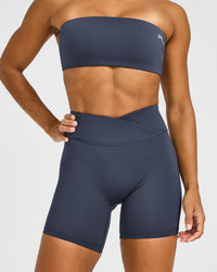 UnifiedMove™ Wrap Shorts White Logo 6" | True Blue