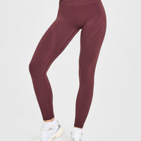 EnhanceLift™ Seamless Leggings with White Logo | Velvet Mocha