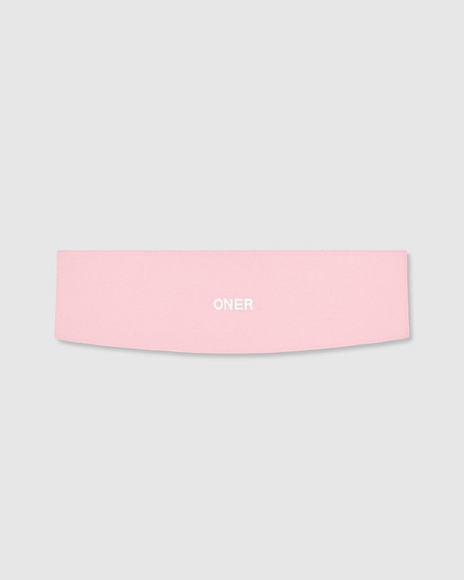 SoftMotion™ Headband with White Logo | Cherry Blossom Pink