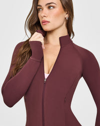 SoftMotion™ Jacket with White Logo | Velvet Mocha