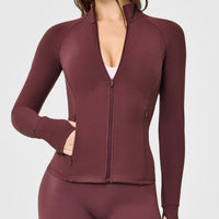 SoftMotion™ Jacket with White Logo | Velvet Mocha