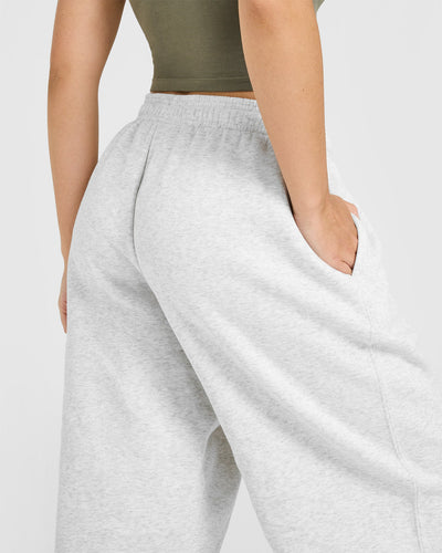 Foundations Oversized Oner Joggers | Light Grey Marl