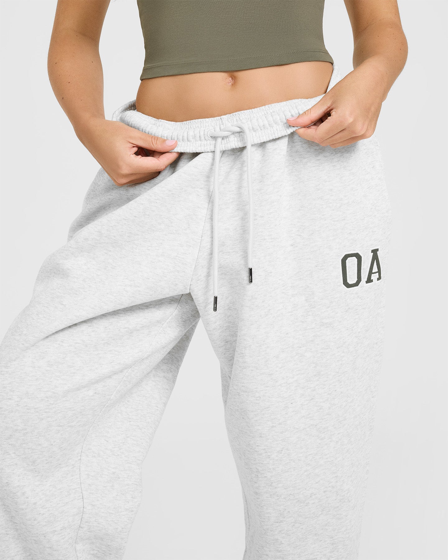 Foundations Oversized Oner Joggers | Light Grey Marl