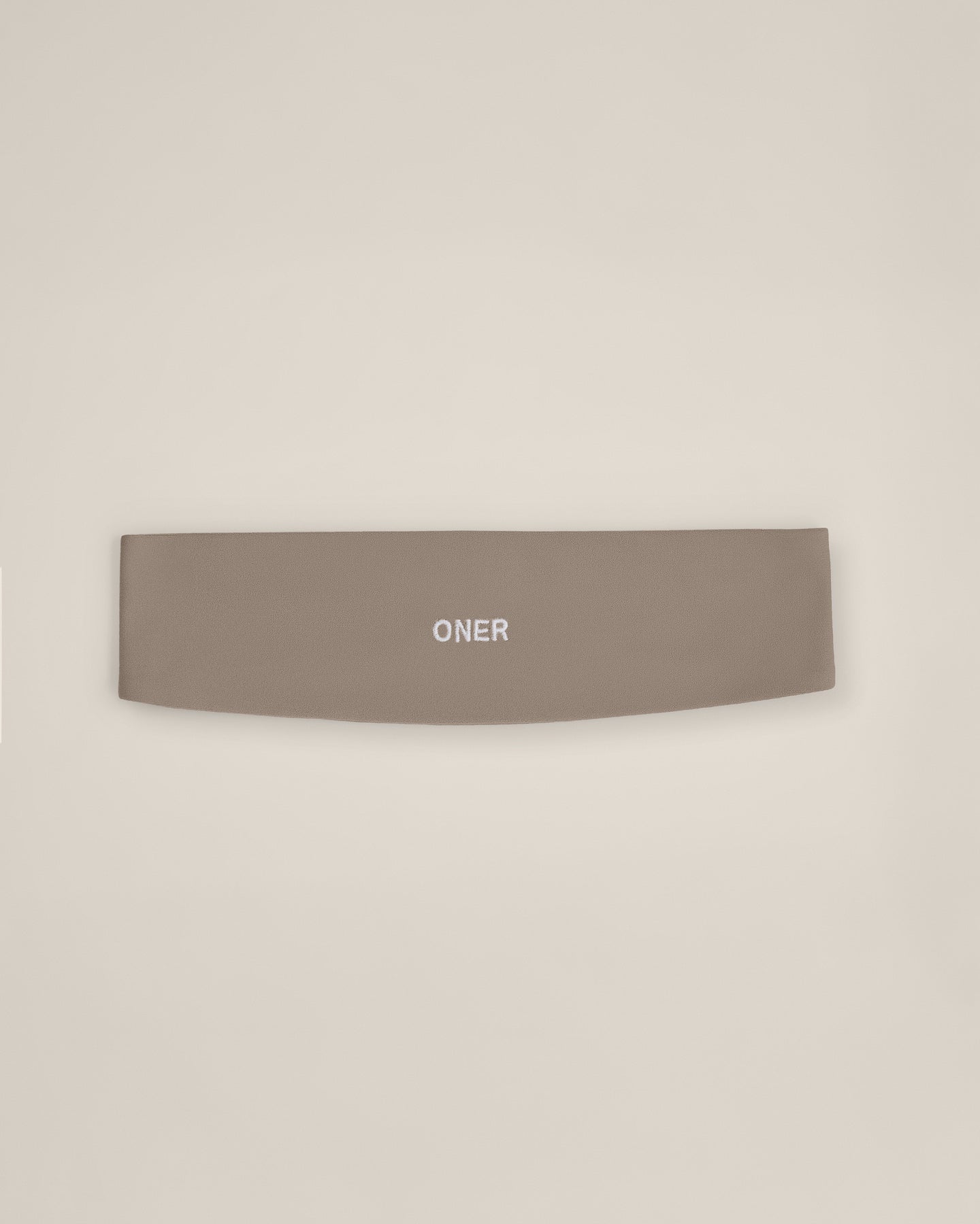 SoftMotion™ Headband with White Logo | Warm Sand
