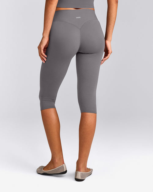 SoftMotion™ High Waisted Capri Leggings | Ash Grey