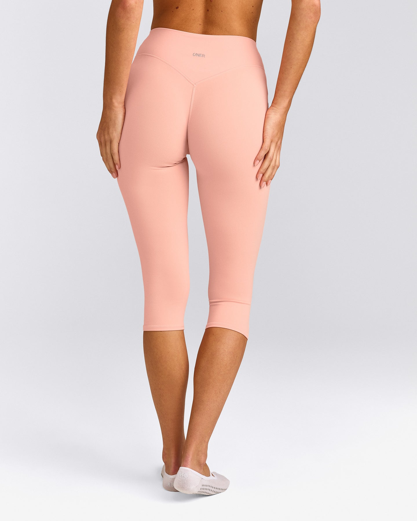 SoftMotion™ High Waisted Capri Leggings | Peach Orange