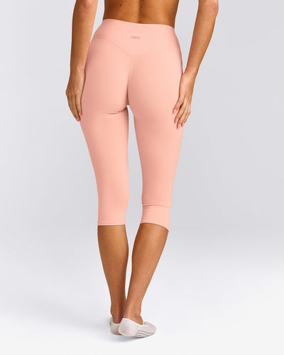 SoftMotion™ High Waisted Capri Leggings | Peach Orange