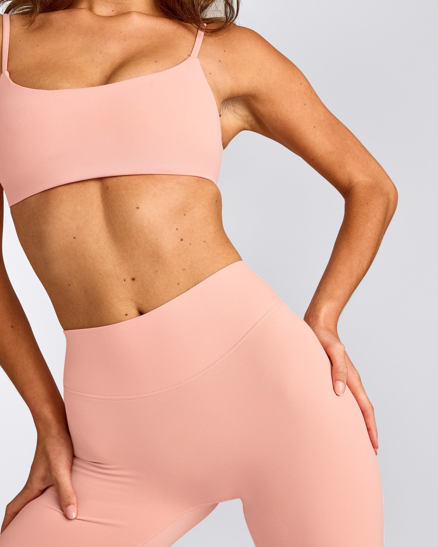 SoftMotion™ High Waisted Capri Leggings | Peach Orange